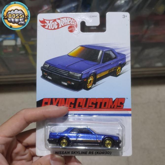 hot wheels flying custom nissan skyline rs kdr30 biru