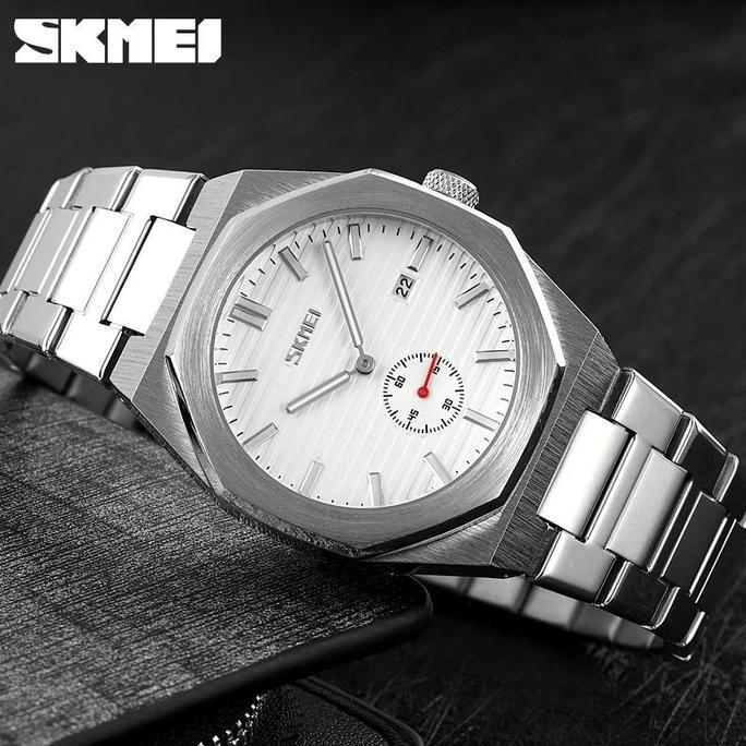 Cloknlok- Jam Tangan Pria Analog Chronograph Tali Stainless Steel Skmei 9262
