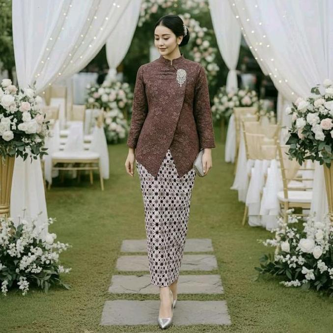 Promo / Debatik - Setelan Kebaya Janggan  Akira Batik Katun Jaguard Fukuro Dress Wanita Baju Panjang