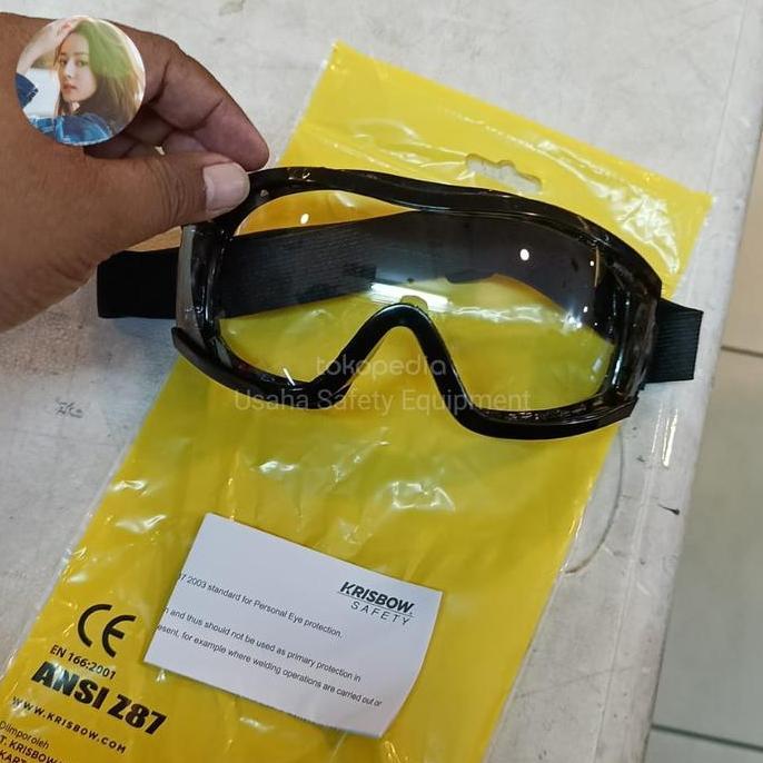 Promo Safety Glasses Google Krisbow / Kacamata Safety Google Krisbow Ansi Cod