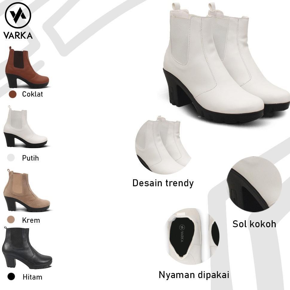 Paket Hemat Hertz - Sepatu Boots Wanita V 3371 Heels Wanita Trendi Berkualitas Warna Hitam