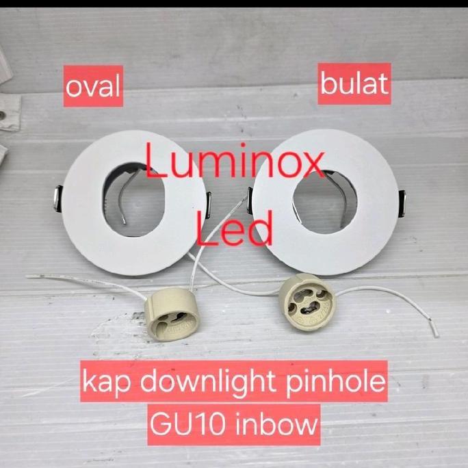 Ready kap halogen pinhole oval mr16 gu5.3 / tembak halogen spotlight bulat gu10 inbow