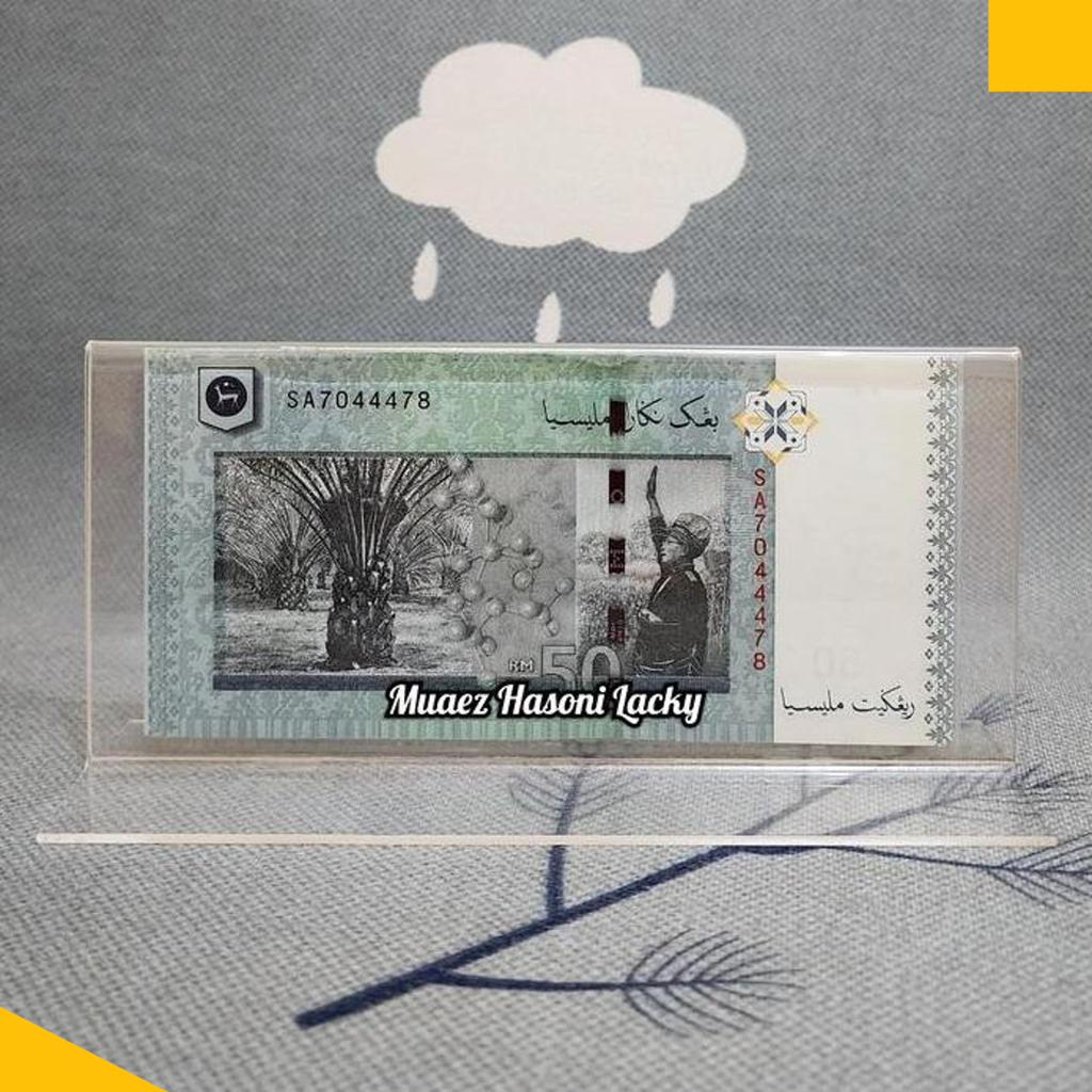 Akrilik Tempat Uang Pajangan Hiasan Malaysia 50 Ringgit