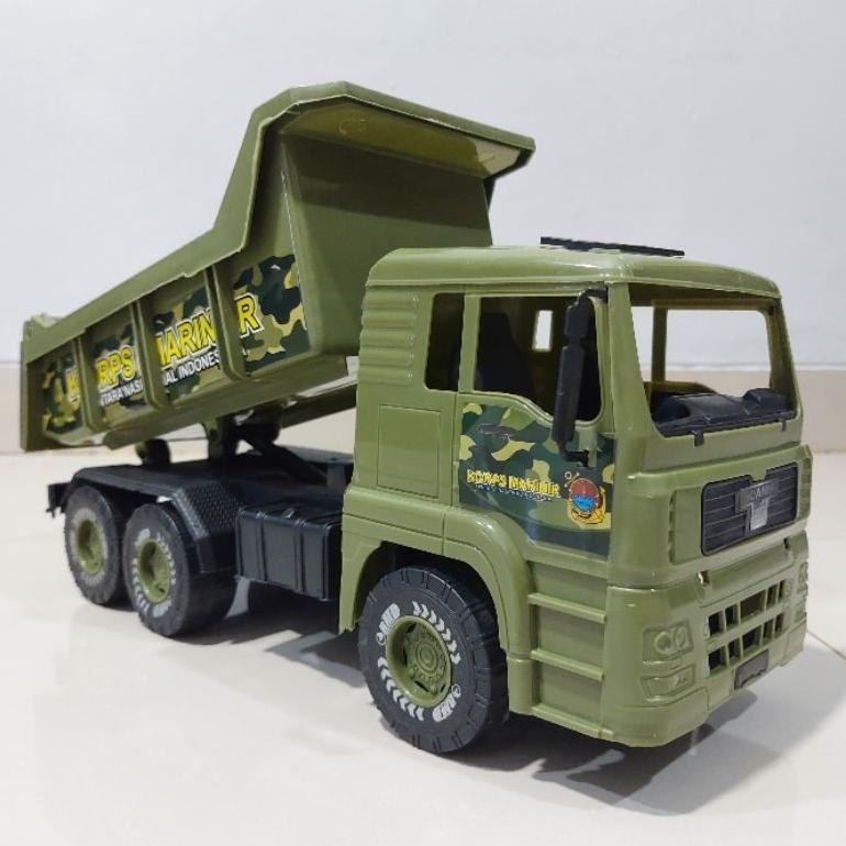 official mainan truk pasir dump truck besar bahan plastik kuat sni