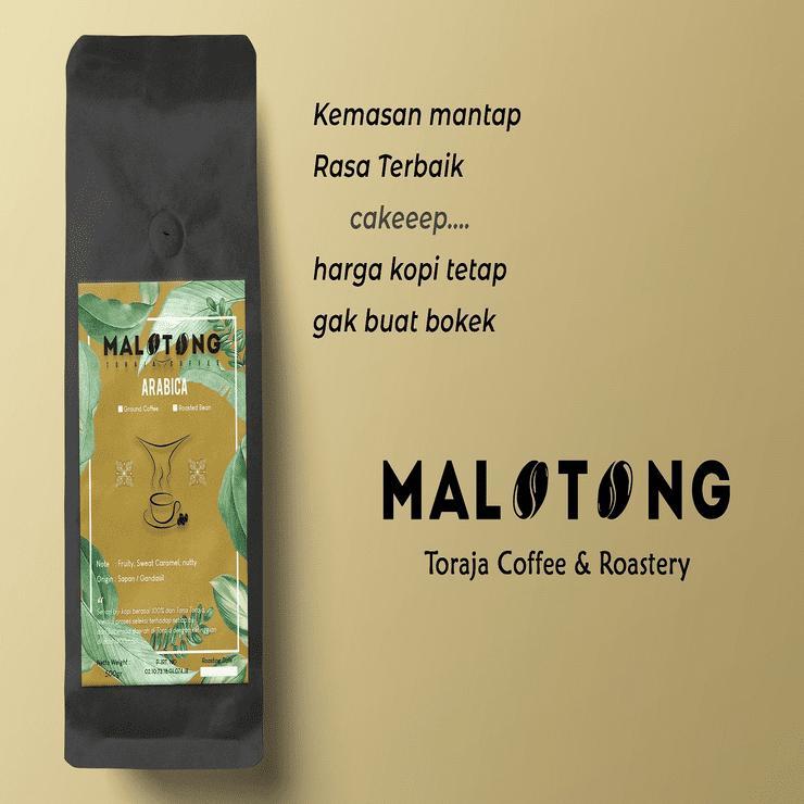Malotong Kopi King Jantan Peabery Arabika Toraja Sapan Lanang  500 Gram Kopi Biji / Kopi Bubuk