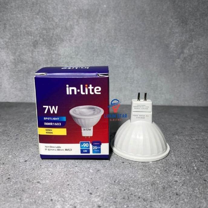 Ready Lampu MR16 Inlite 7w/7watt Led Sorot Spotlight MR16 7W 4000K INLITE