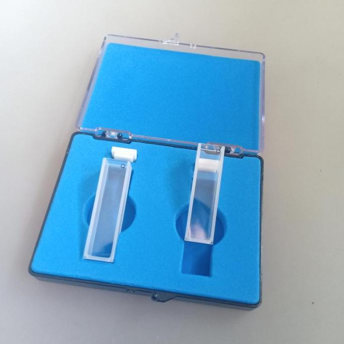 %$%$%$%$] 1 pasang Quartz cuvette/ Kuvet kuarsa / Kuvet spektrofotometer UV Vis