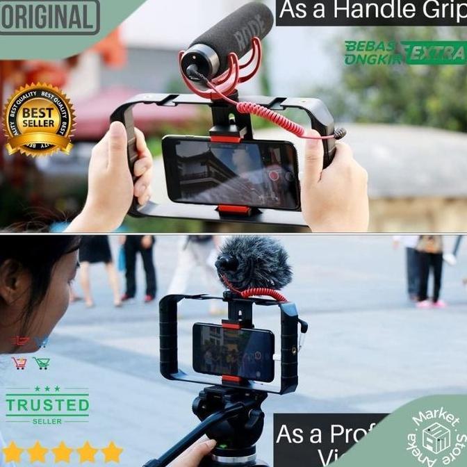 TERLARIS PRO SMARTPHONE VIDEO U-RSTABILIZER HANDHELD TRIPLE COLD SHOE MOUNT