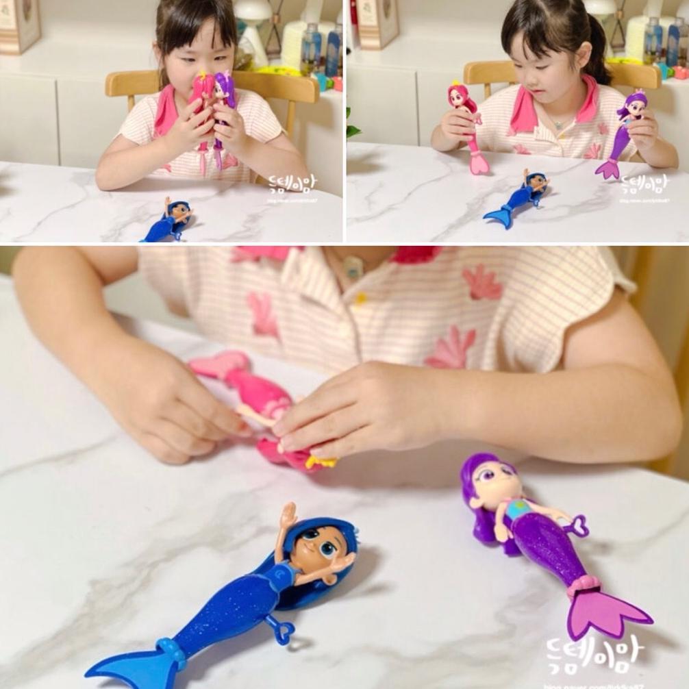 READY STOCK Rainbow Bubblegem Swimming Bath Toy / Mainan Putri Duyung