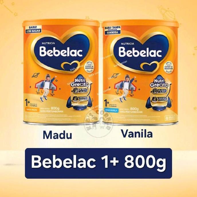 Gyunyu- *Dt-( Paket 2 Kaleng )Bebelac / Bebelove  0-6  6-12  1+ 3+ 800Gr Kaleng Vanila / Madu