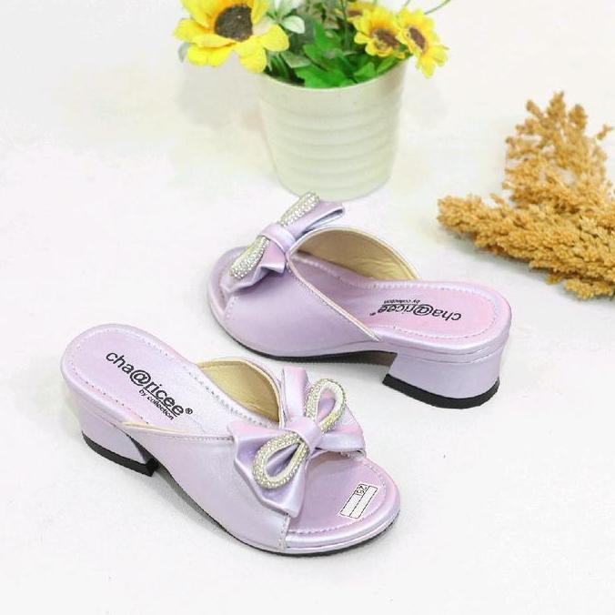 Sandal Anak Perempuan Kokop Hak3CM Pita Permata CP02 Fashion Kaki Sepatu LC