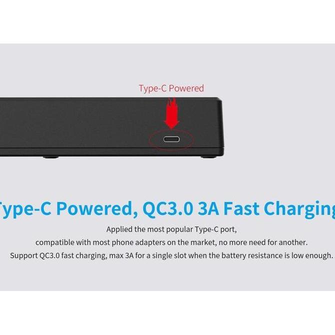 Lansungkirim- Xtar Vc8 Charger Type-C 8X21700 Protected Battery Charger