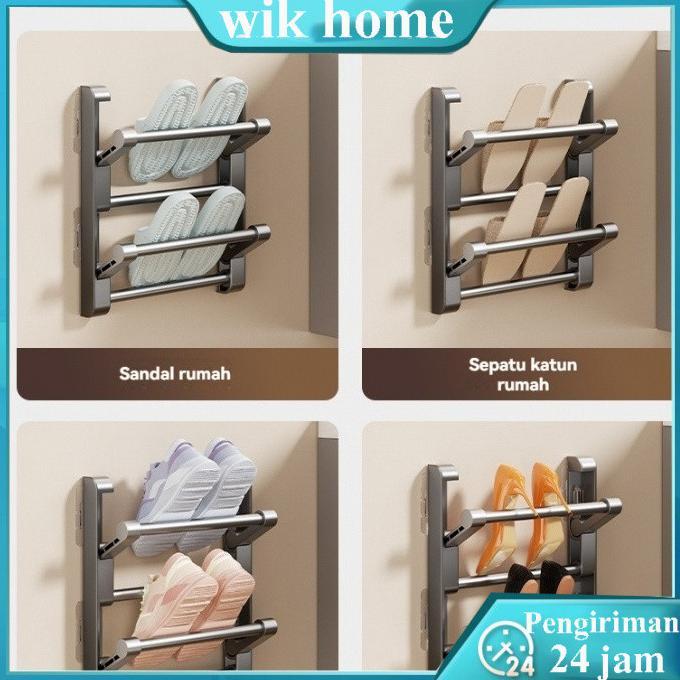 hot sale [cod]rak sepatu gantung susun shoe rack holder tempat sandal panci dapur dinding belakang p