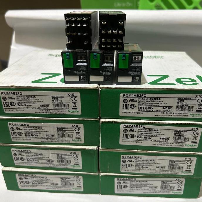 Relay Schneider Rxm4Ab2Fd 110Vdc 14 Kaki Rxm4Ab2Fd 110V Dc Relay Schneider Original Ready