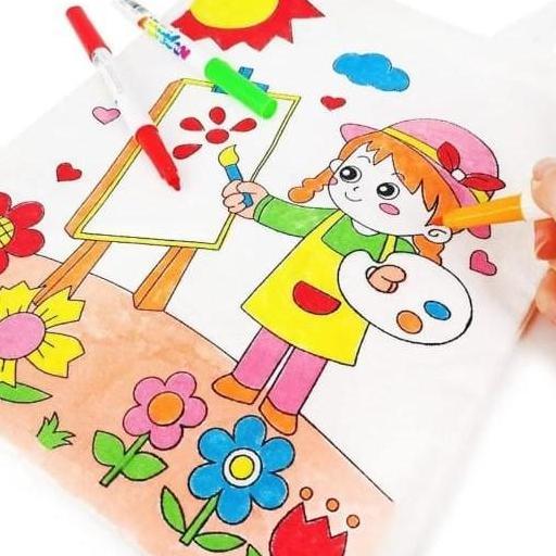 Colore- [Kt] Diy Mewarnai Tas Kanvas Painting Canvas Bag / Diy Mewarnai Tas