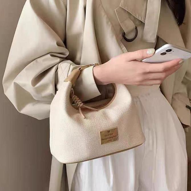 Tas Wanita Southwind Chio2Nd Tas Tangan Tas Jinjing Kecil Tas Kerja Kanvas Wanita Tas Gendong Kecil 