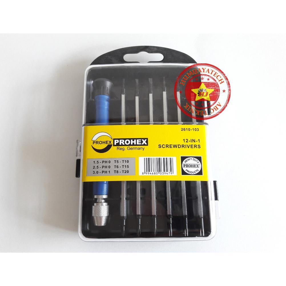 Obeng Presisi 12in1 Prohex / Obeng Presisi Set / Obeng Set Prohex DISKON