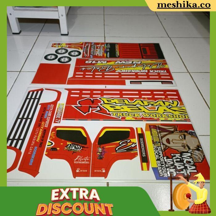 Stiker Miniatur Truk Oleng Panjang 48Cm
