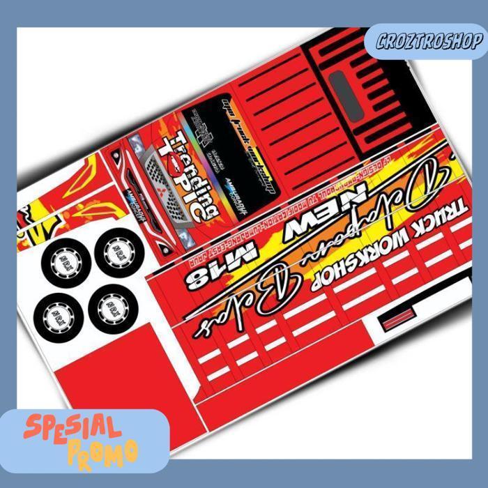 Stiker Miniatur Truk Oleng Panjang 48Cm