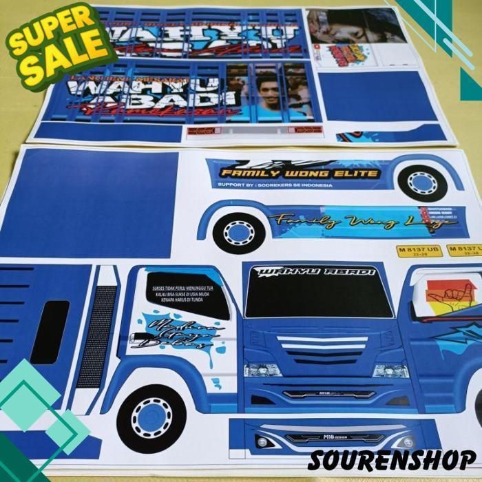 Pola Stiker Miniatur Truk Oleng Ukuran Besar