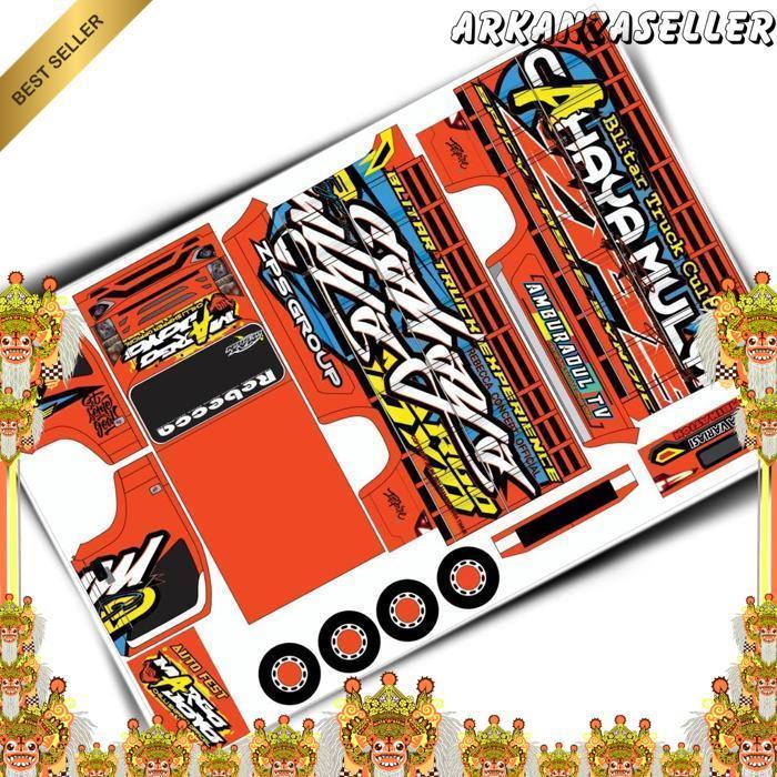 Stiker Pola Papercraft Truk Oleng