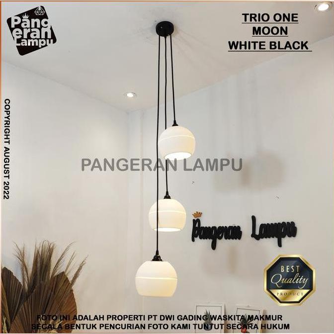Lampu Gantung / Lampu Hias / lampu Void 1 Set MOON isi 3 White ONE
