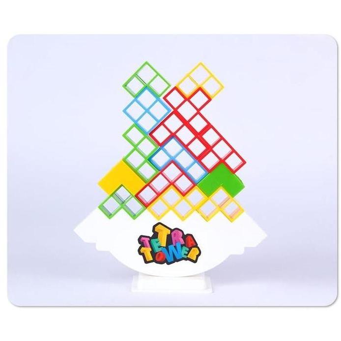 Modello- Yoli Toys Mainan Fun Tetris Tower / Tetra Balancing / Tetra Tower  Mainan Tetris / Tertis B
