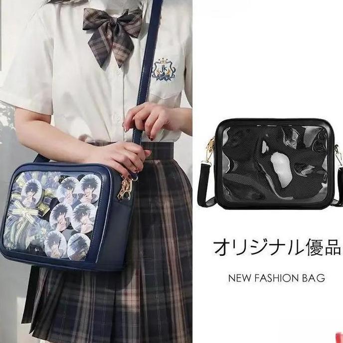 NEW ITABAG TAS SLEMPANG UNTUK BADGES TAS KULIAH TAS ANIME TRANSPARAN TAS ITABAG UNTUK SIMPAN BADGE(L