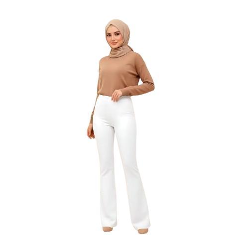Grosir F&H Celana Flare Pants Cutbray Wanita Scuba Premium