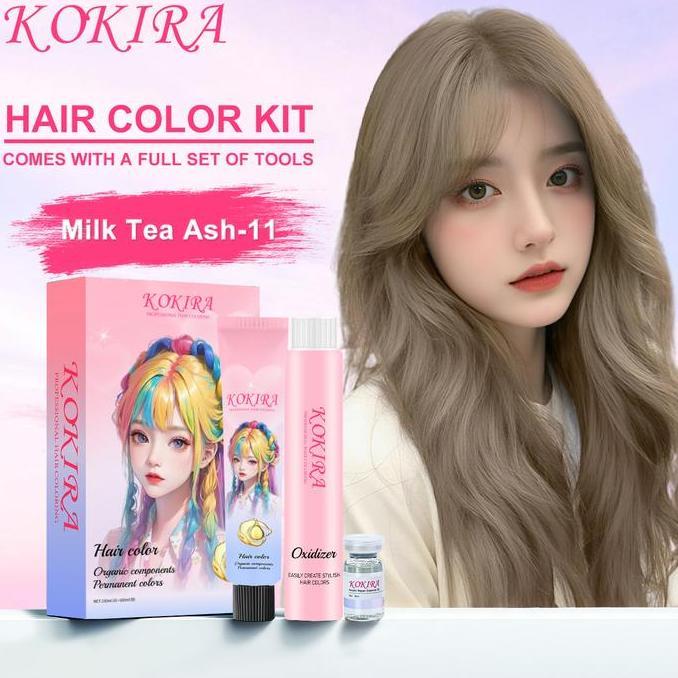 Tokowatishop - KOKIRA hair color Milk Tea Ash semir rambut Cat Rambut Permanen Hair Dye Pewarna Ramb