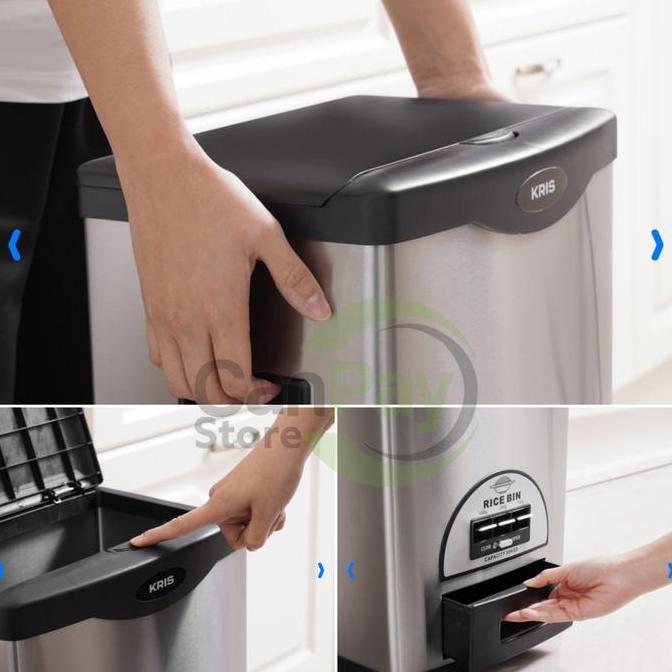 Krischef Tempat Beras 30 Kg / Dispenser Beras JS