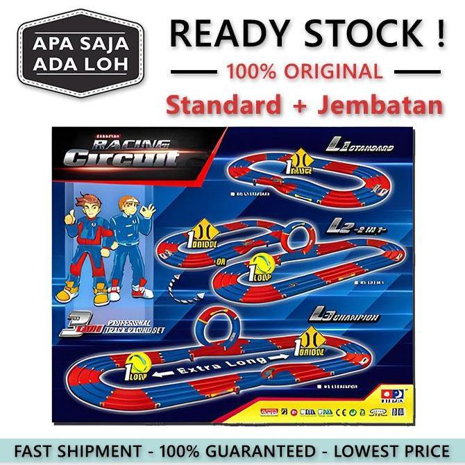 jhoncolection - track tamiya 3 jalur standard image jembatan bridge mainan jalanan rel sirkuit circu