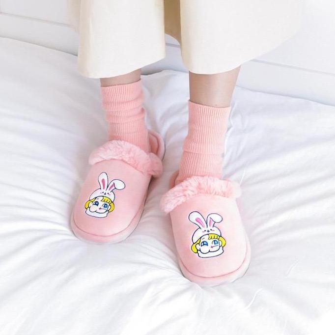 POMPON Bentoy Milkjoy Home Slipper Indoor Slipper Sandal Kamar Rumah SS