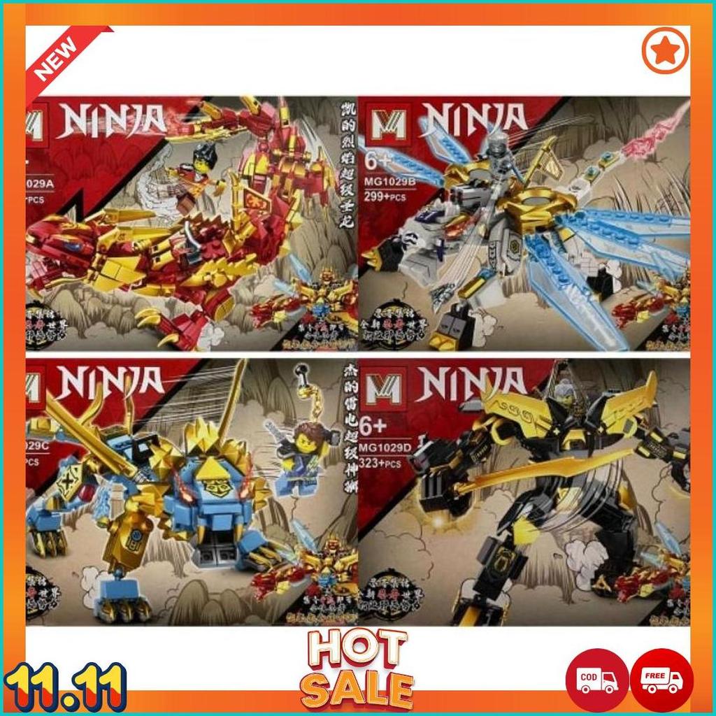 Obm99144 - Mainan Balok Susun Bricks Blocks Ninja Dragon Zane 4In1 Besar Blok Figure Ninja Naga [A4]