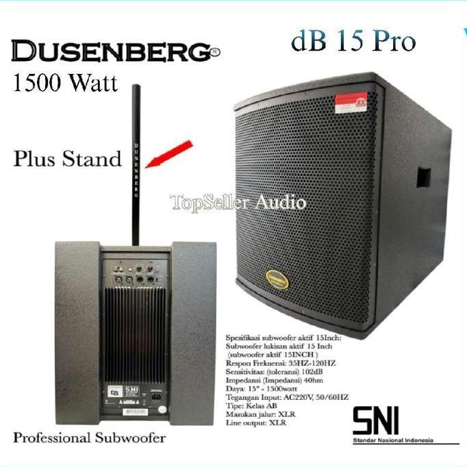 TERLARIS SUBWOOFER AKTIF 15 INCH DUSENBERG DB 15PRO / DB 15 PRO ORINAL GARANSI RESMI