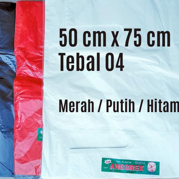 Kantong Kresek Plastik Uk 50 X 75 Tebal 04 Anggrek - Merah Putih Hitam