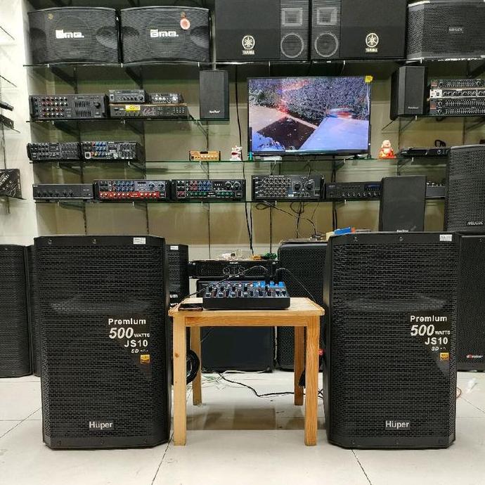TERLARIS PAKET SOUND SYSTEM SPEAKER HUPER AKTIF 15 INCH JS 10 (H-1)