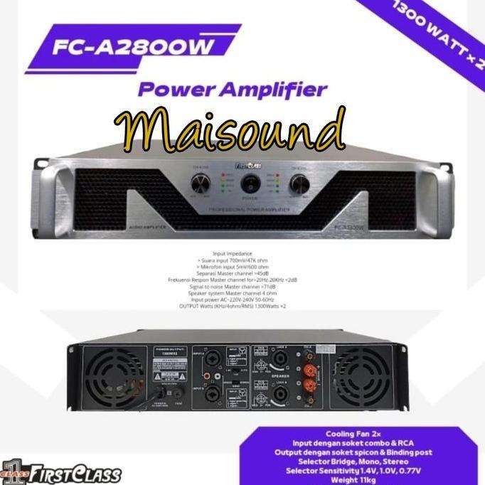 TERLARIS POWER AMPLIFIER FIRSTCLASS FC A2800W FCA2800W FCA 2800W ORINAL