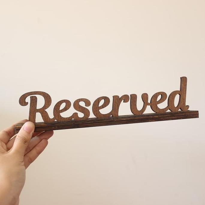 Sign Kayu Reserved / Table Sign Reserved