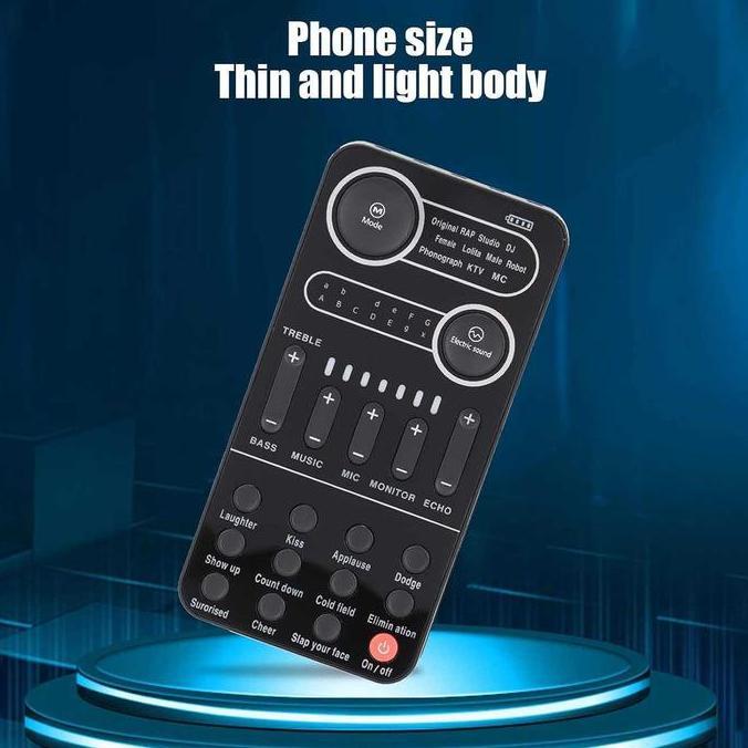 Portable Mixer Soundcard Voice Changer Sound Effect Live Portable Alat