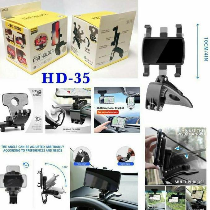 DUDLEY HD35 Car Holder Spion Mobil Multifungsi Holder Spion HD35 Car Phone
