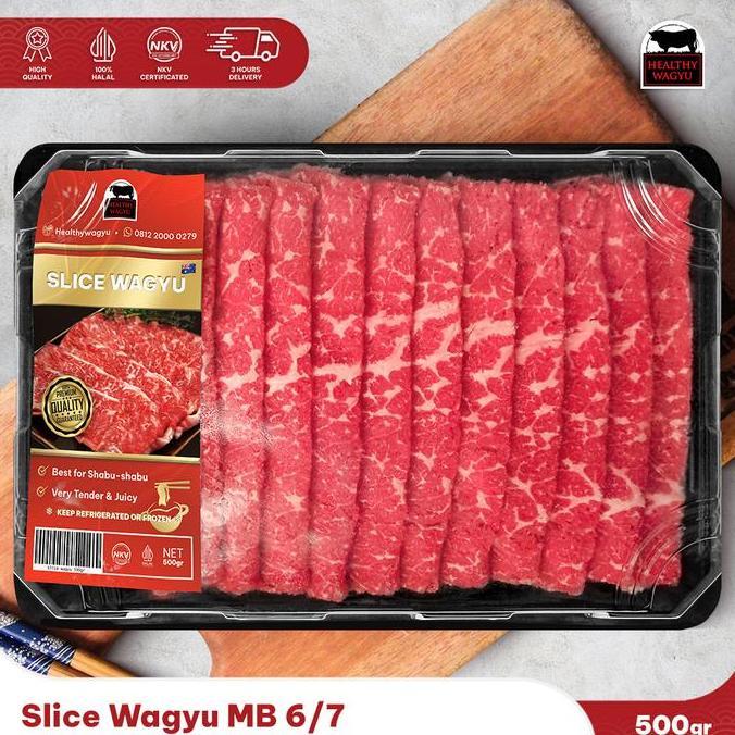 NUIFARM - SLICE WAGYU SHABU SHABU YAKINIKU MB 6-8 500 GRAM