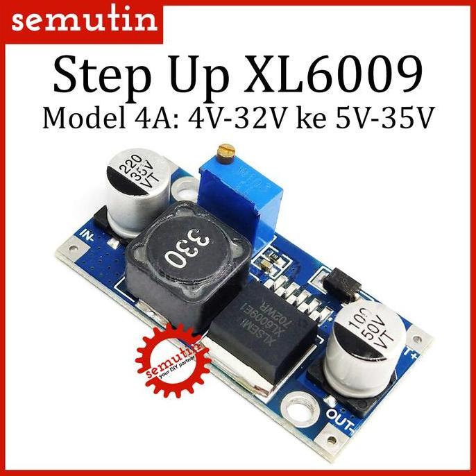 MORIFOYU Step Up DC-DC 4A XL6009 4V-32V ke 5V-35V / XL6009E1 LM2577 DC Boost