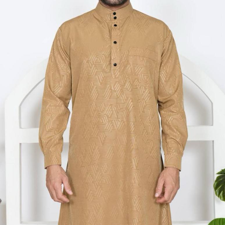 premium jubah slimfit pria premium, jubah motif kotak, jubah pria muslim, jubah gamis fourmonth slim