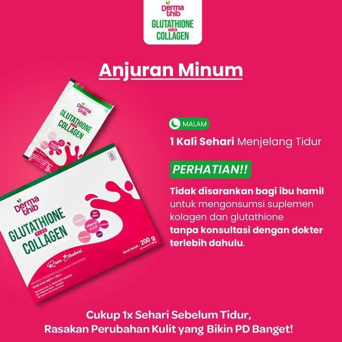 Schon- Dermathib Collagen Drink - Minuman Collagen Pemutih Badan Dan Wajah | Kolagen Stroberi Dermat