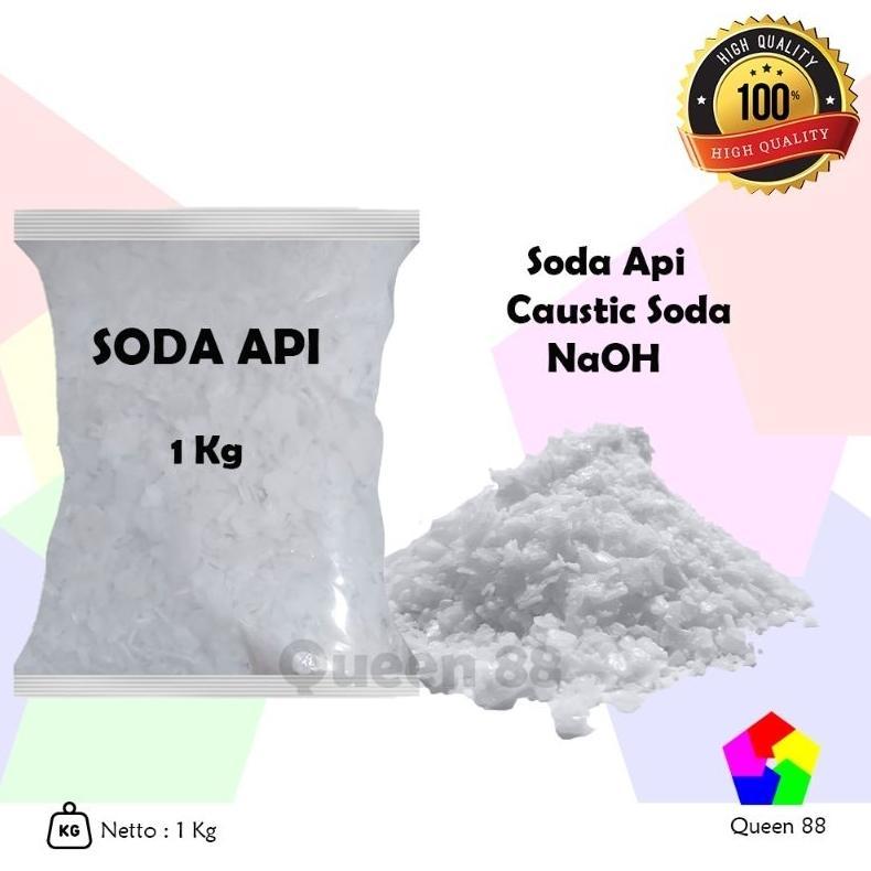 Soda Api 1Kg / Caustic Soda 99% 1Kg / NaOH 1Kg / Soda Api Murah