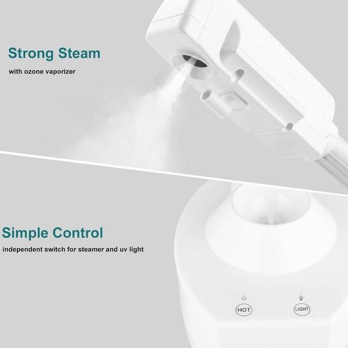 DUDLEY Uap Wajah Vapozone Facial 3 In 1 Stand Steamer Facial Uap Thermal Mist Sprayer Lampu Facial H