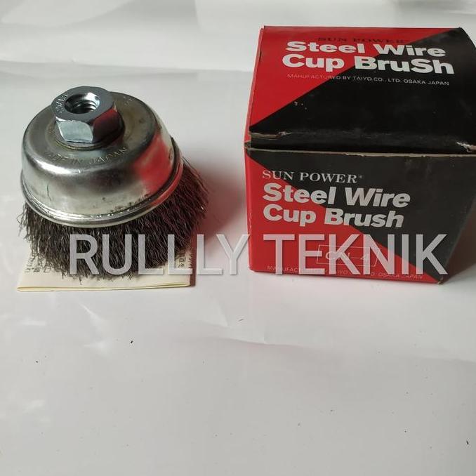SIKAT KAWAT MANGKOK 3" SUN POWER / CUP BRUSH GERINDA 3"