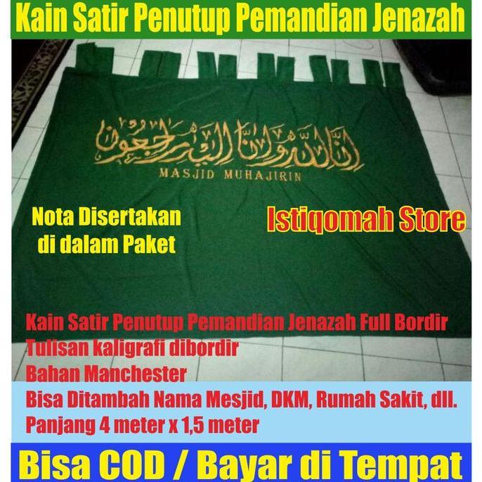 Kain Satir Tirai Penutup Pemandian Jenazah Bahan Manchester