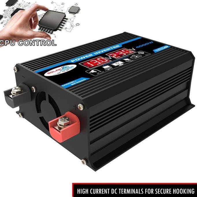 Larissagalllery - Id-Apexride Car Power Inverter Pure Sine Wave  Inverter Listrik Mobil Dc 12V To Ac